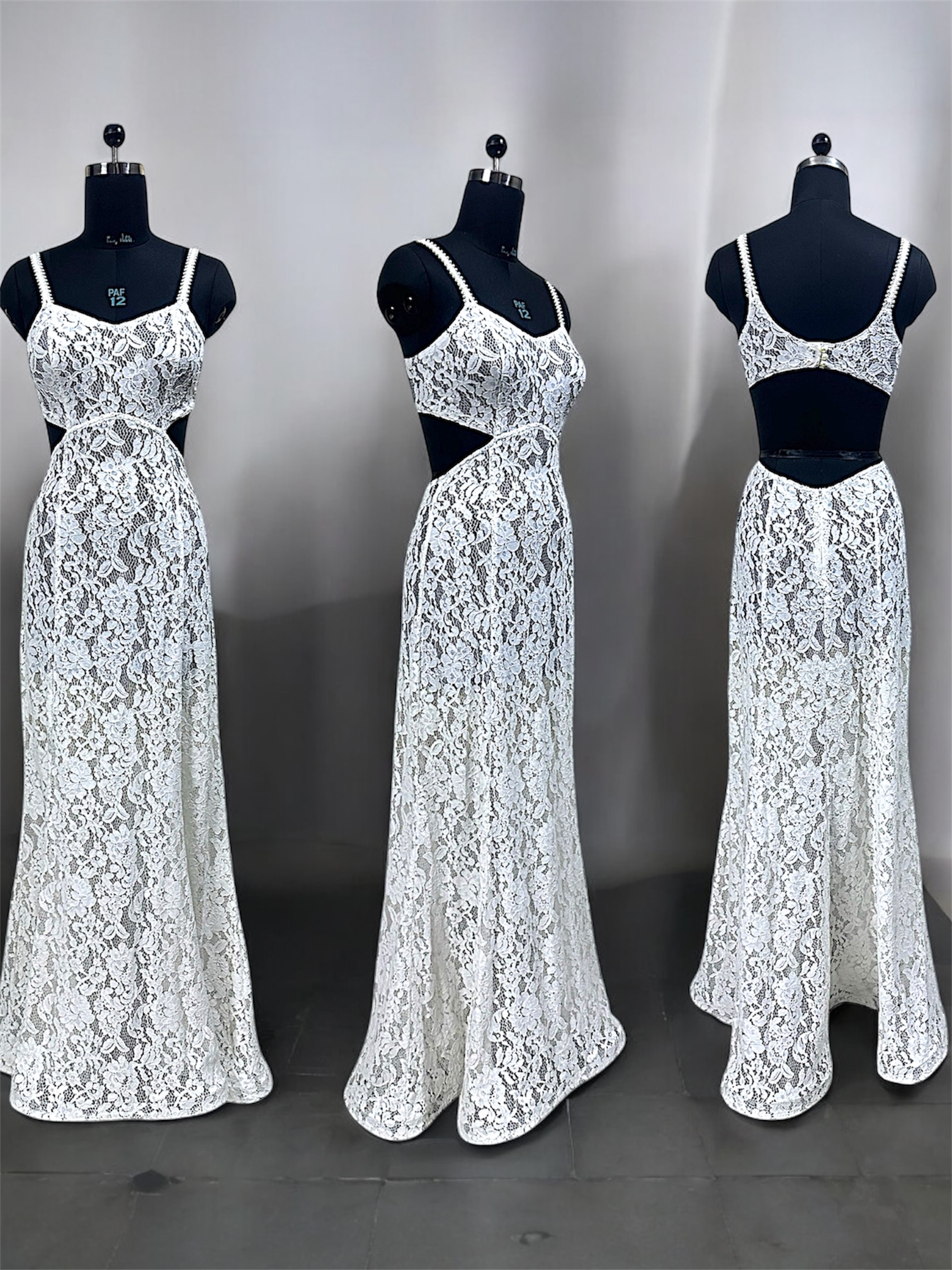 Ivory lace long dress #1