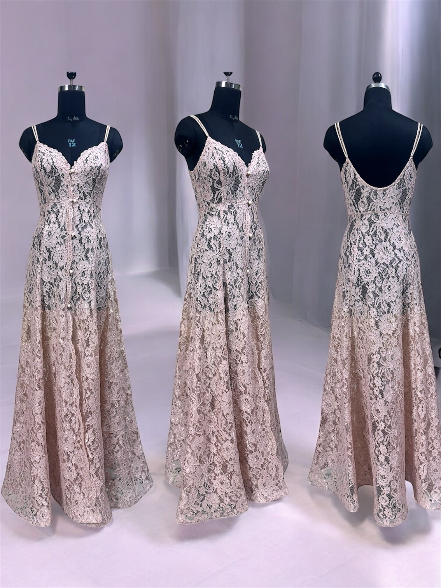 Old Rose lace long dress