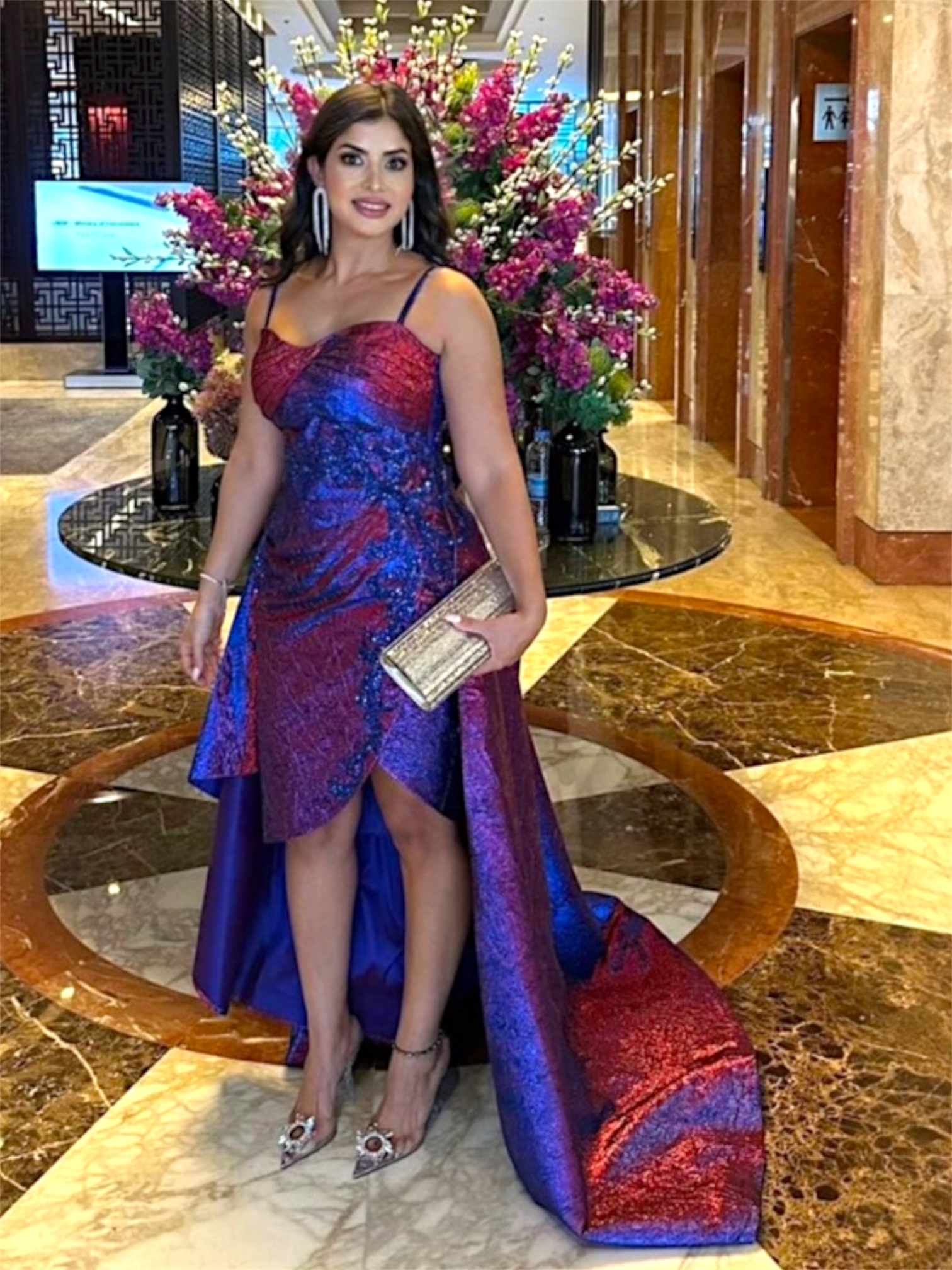 Mayz shimmer short dress