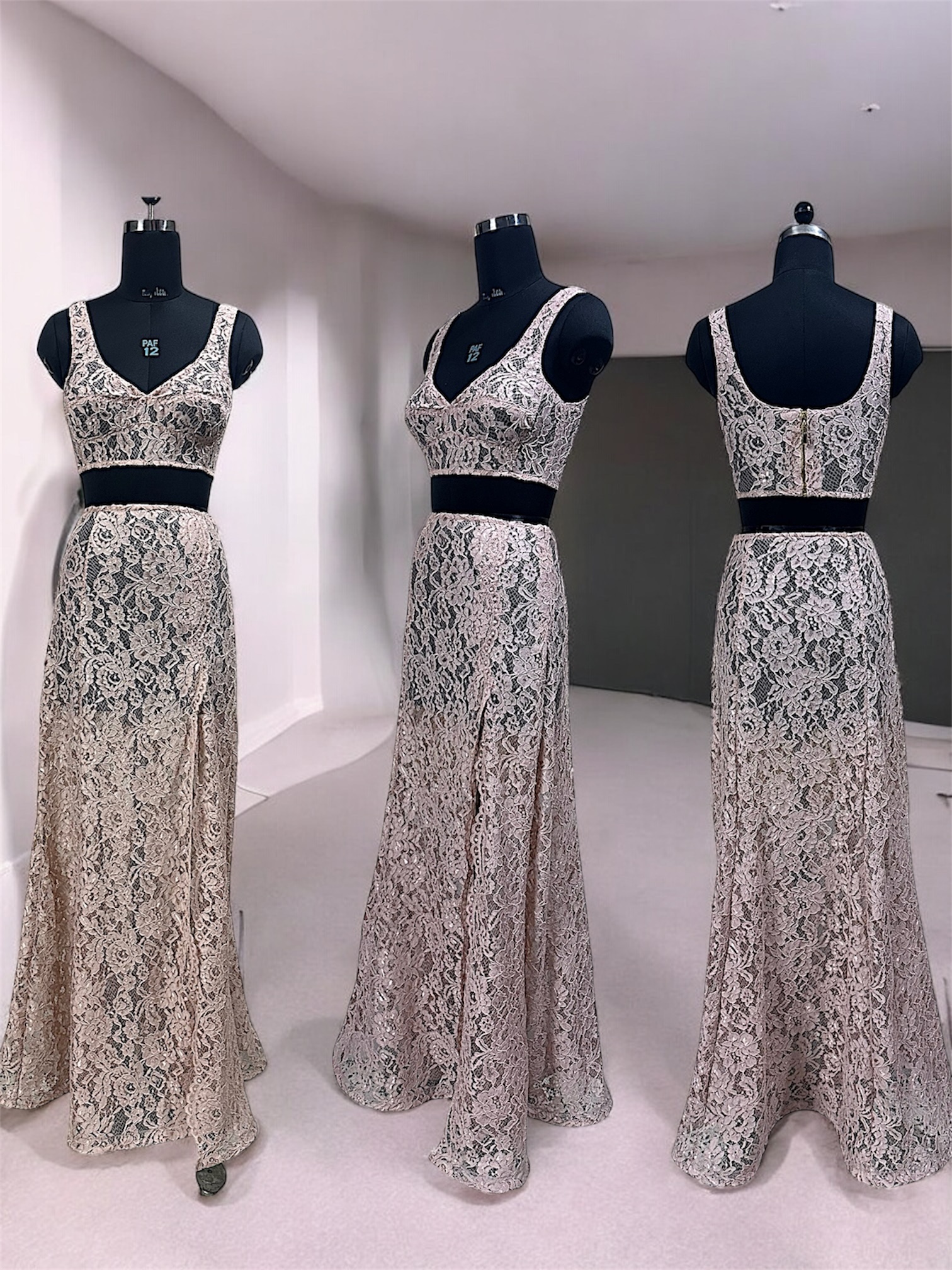 Old Rose Lace blouse and Skirt